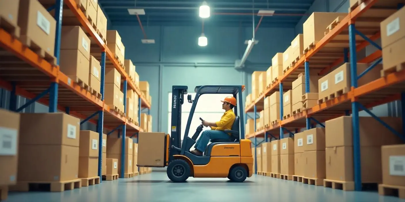 Warehouse work animation